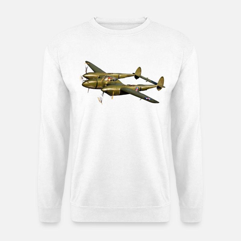 P-38 Lightning - Unisex Pullover - Weiß