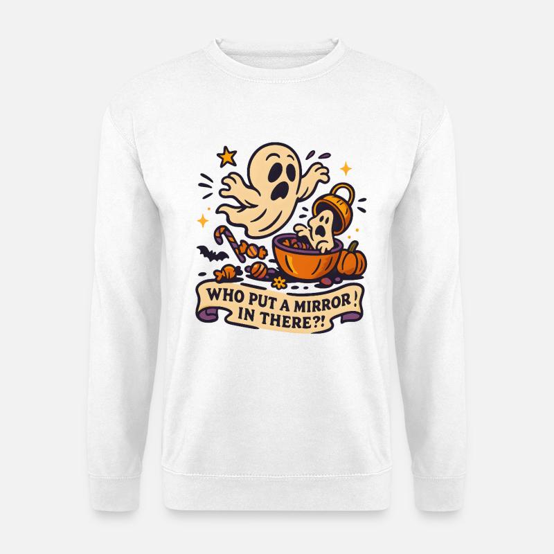 Spukgeist mit Halloween-Spruch - Unisex Pullover - Weiß