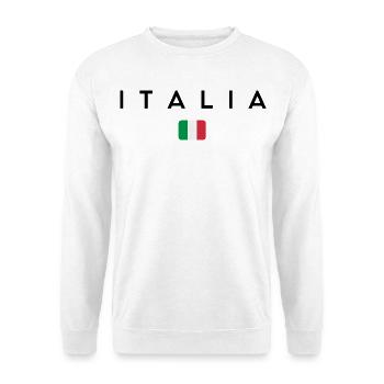Fierté italienne, design minimaliste et élégant - Sweat-shirt Unisexe - blanc - Devant