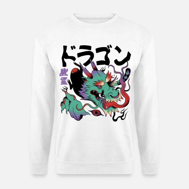 Strahlender kosmischer Drache - Unisex Pullover - Weiß