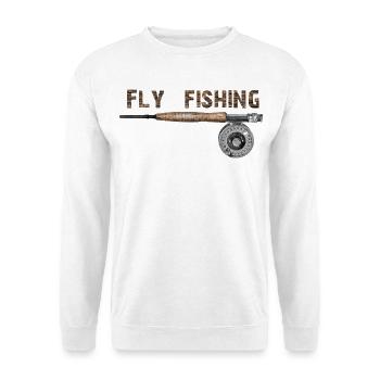 Fly fishing - Unisex Sweatshirt - white - Front