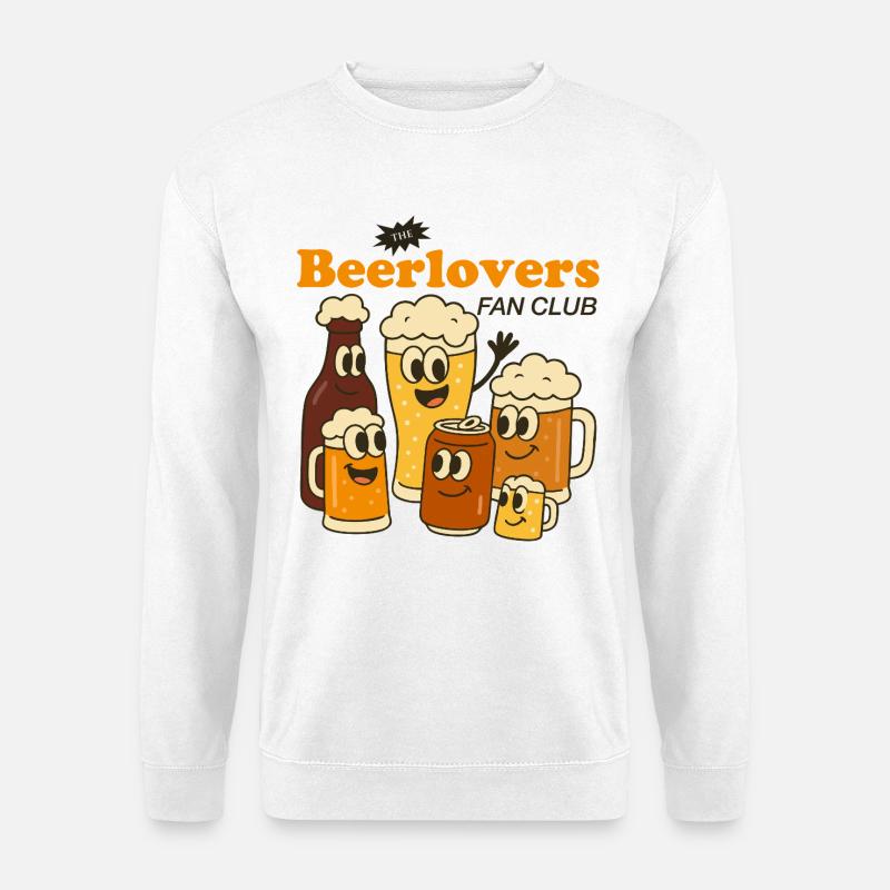 Bierliebhaber Karikatur Design - Unisex Pullover - Weiß