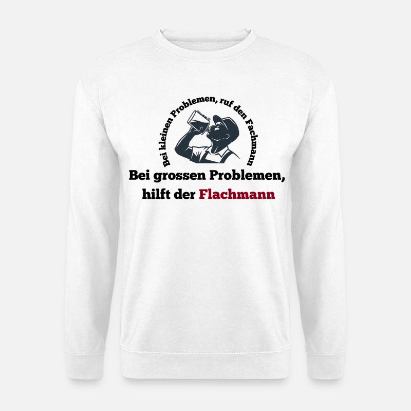 Flachmann - Unisex Pullover - Weiß