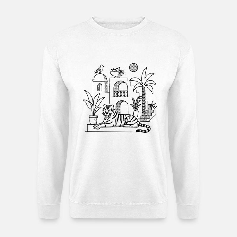 Terrassentiger - Unisex Pullover - Weiß