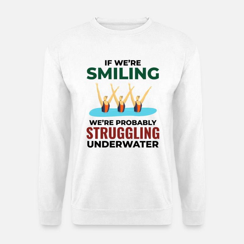 Synchronschwimmen Wassergymnastik - Unisex Pullover - Weiß