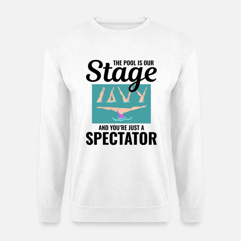 Synchronschwimmer-Wasservorführung - Unisex Pullover - Weiß