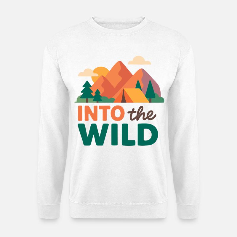 Berge und Waldwildnis - Unisex Pullover - Weiß
