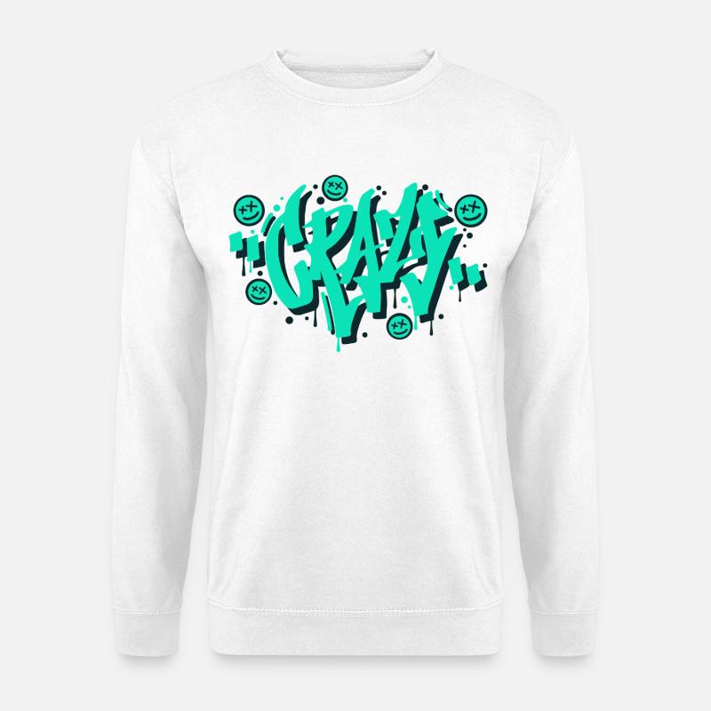 Crazy Graffiti Letters Design - Unisex Sweatshirt - white