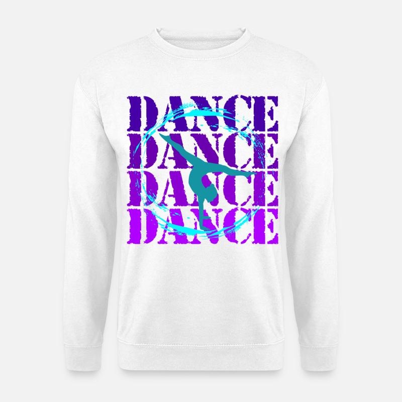 Akrobatischer Tanz in lebendiger Silhouette - Unisex Pullover - Weiß