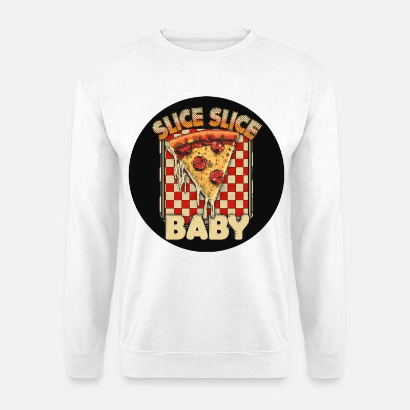 Pizza Slice Baby Design - Unisex Pullover - Weiß