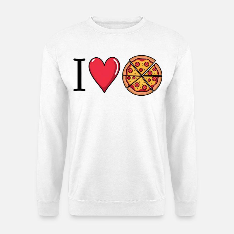 Ich liebe Pizza - Unisex Pullover - Weiß