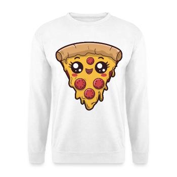 Kawaii Pizza Slice - Unisex Sweatshirt - white - Front