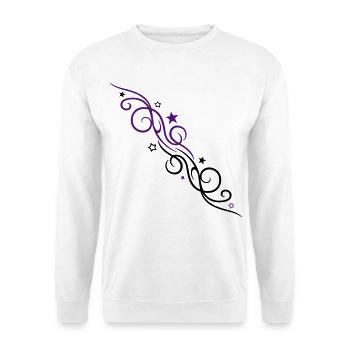 Sterne Ornament Tribal Design - Unisex Pullover - Weiß - Vorne