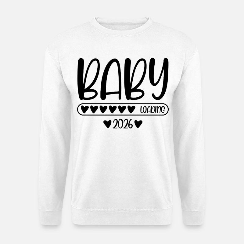 Baby 2026 loading - Unisex Pullover - Weiß