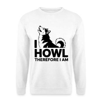 Funny Husky Wolf Howl Quote Design  - Unisex Sweatshirt - white - Front