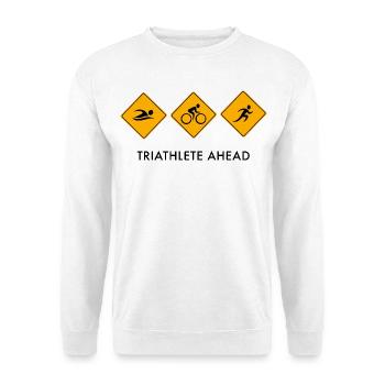 Triathlon Road Bike Swimming Running Gift Idea - Unisex Sweatshirt - white - Front