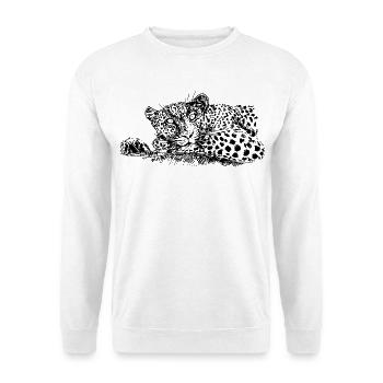 LEOPARD - Unisex Pullover - Weiß - Vorne