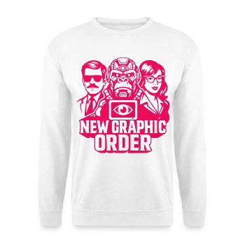 NGO Trio in pink - Unisex Pullover - Weiß - Vorne - Alina (178cm) & Michal (187cm)