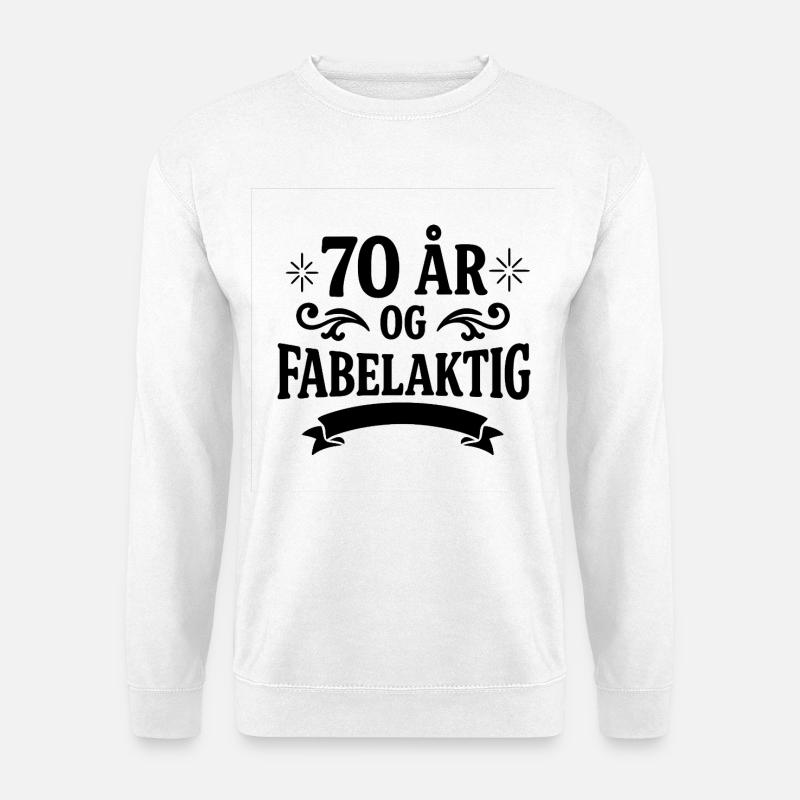 70 Jahre fabelhaftes Jubiläumsdesign - Unisex Pullover - Weiß