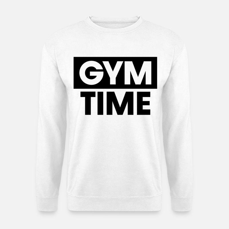 Zeit im Fitnessstudio - Unisex Pullover - Weiß