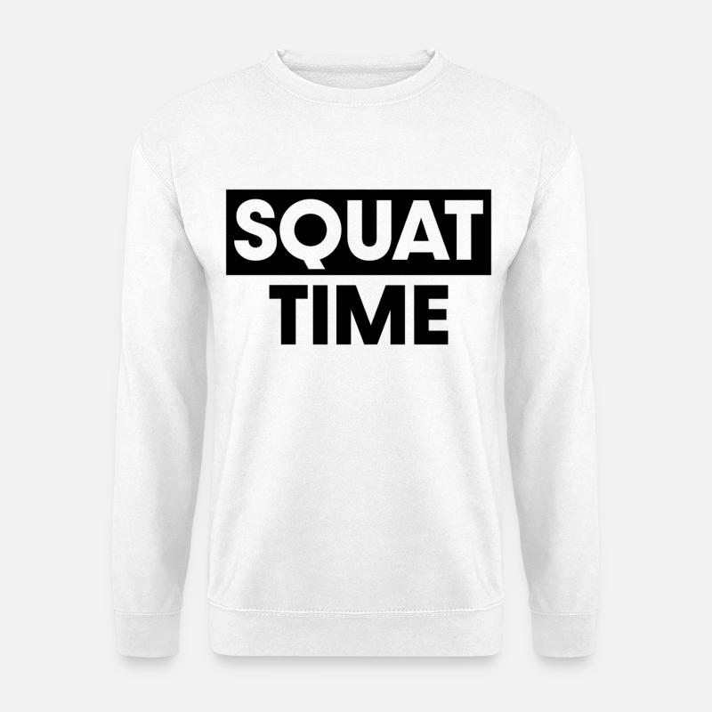 Kniebeugenzeit - Unisex Pullover - Weiß