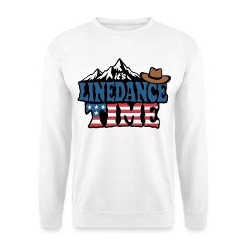 It's linedance time, Linedancing, Country Fan - Unisex Sweatshirt - white - Front