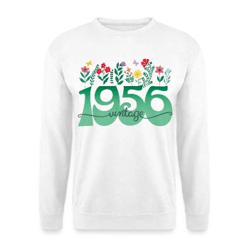 1956 Flowers 70 Years Anniversary Woman - Unisex Sweatshirt - white - Front