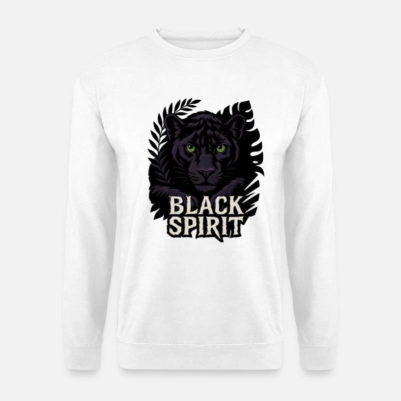 Schwarzgeist – Panther - Unisex Pullover - Weiß