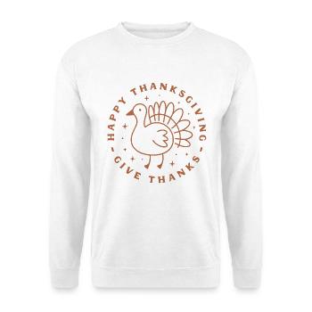 Frohes Thanksgiving Christliches wünscht Nutztier - Unisex Pullover - Weiß - Vorne