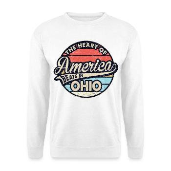 Heart of America in Ohio Design - Unisex Sweatshirt - white - Front