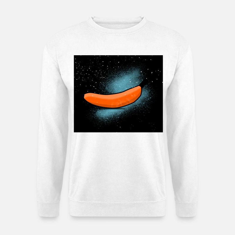 Banane im Universum - Unisex Pullover - Weiß