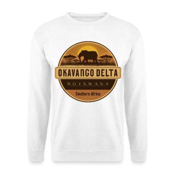 Okavango delta , Botswana - Unisex Pullover - Weiß - Vorne - Alina (178cm) & Michal (187cm)