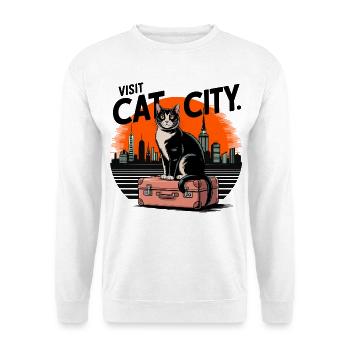 Cat in the City - Unisex Sweatshirt - white - Front