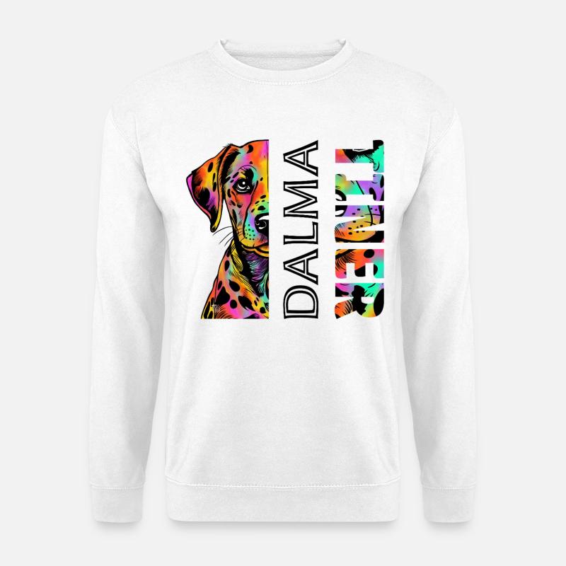 Dalmatien coloré - Sweat-shirt Unisexe - blanc