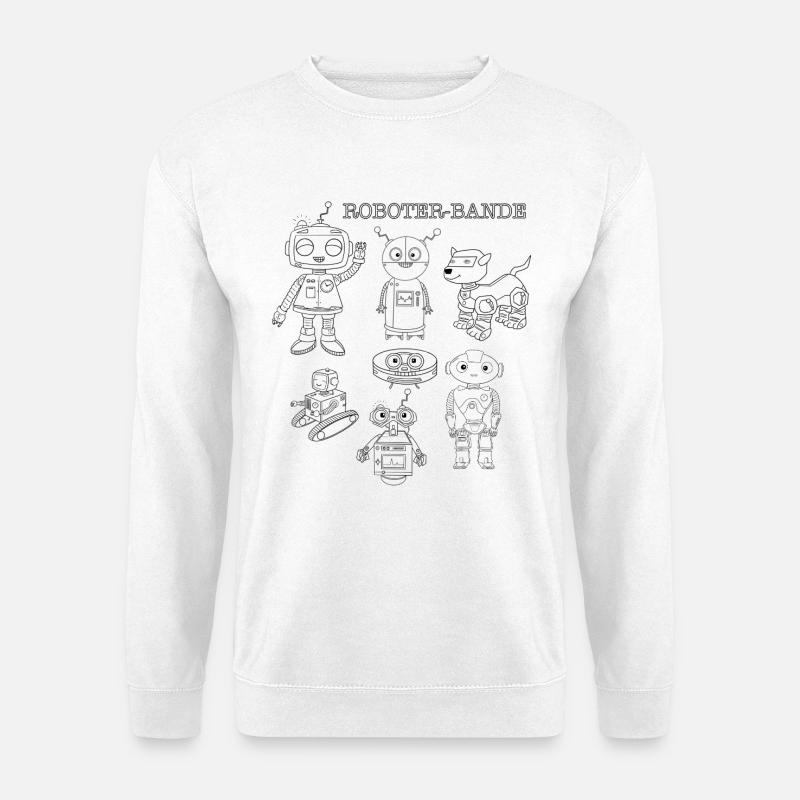 More robots, more fun - Unisex Sweatshirt - white