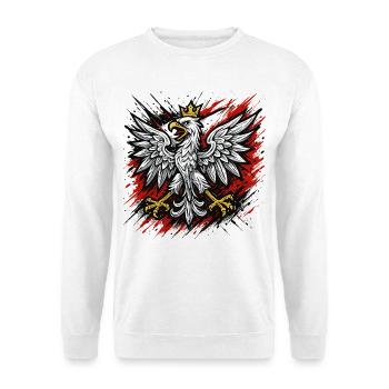 Poland Polska Eagle Flag Patriotism Gift - Unisex Sweatshirt - white - Front