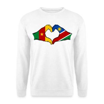 Kemerun, Namibia, Flag, Hands, Heart Shape - Unisex Sweatshirt - white - Front