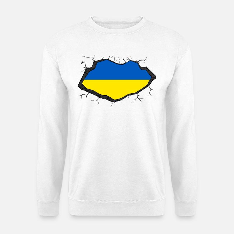 Ukrainische Flagge  - Unisex Pullover - Weiß