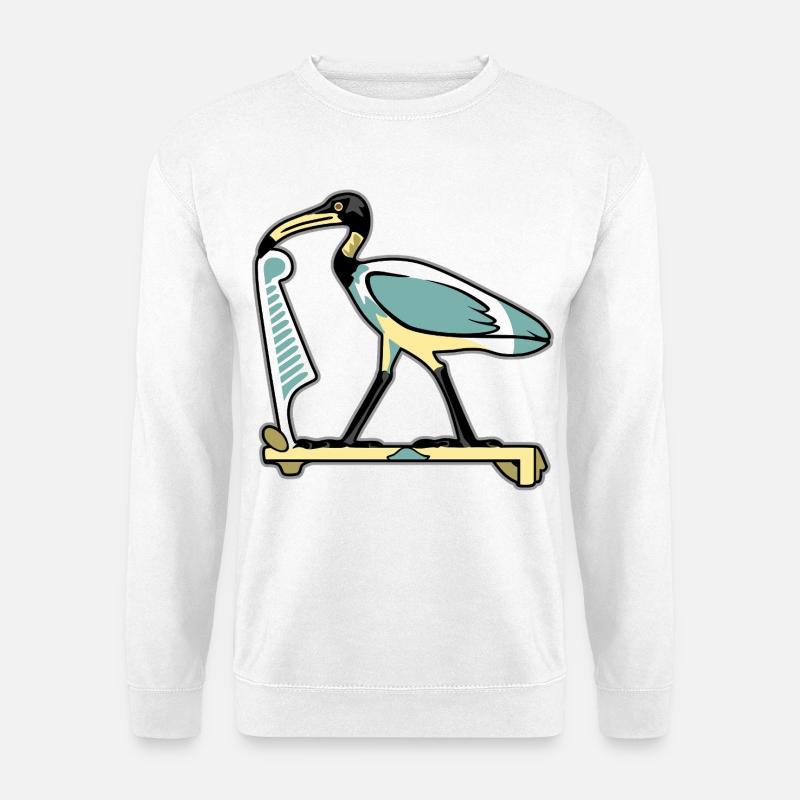 THOTH Egyptian Symbol - Unisex Sweatshirt - white