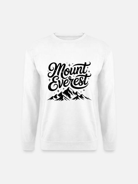 Mount Everest - Souvenir-Design - Unisex Pullover - Weiß