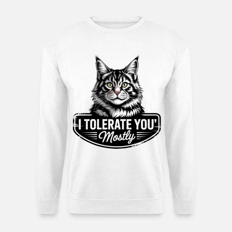 Tolerante Katze - Unisex Pullover - Weiß