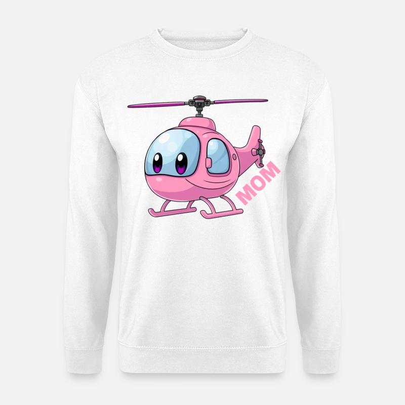 Helikopter Mutter - Unisex Pullover - Weiß