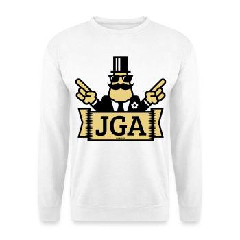 JGA hand signals (bachelor party / 2C) - Unisex Sweatshirt - white - Front