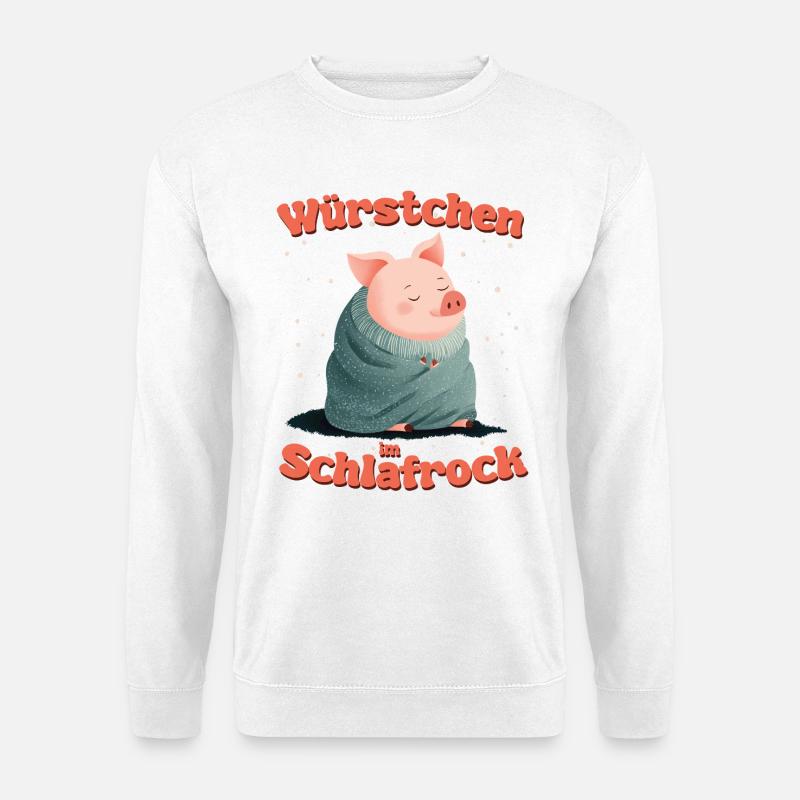 Würstchen im Schlafrock - Unisex Pullover - Weiß