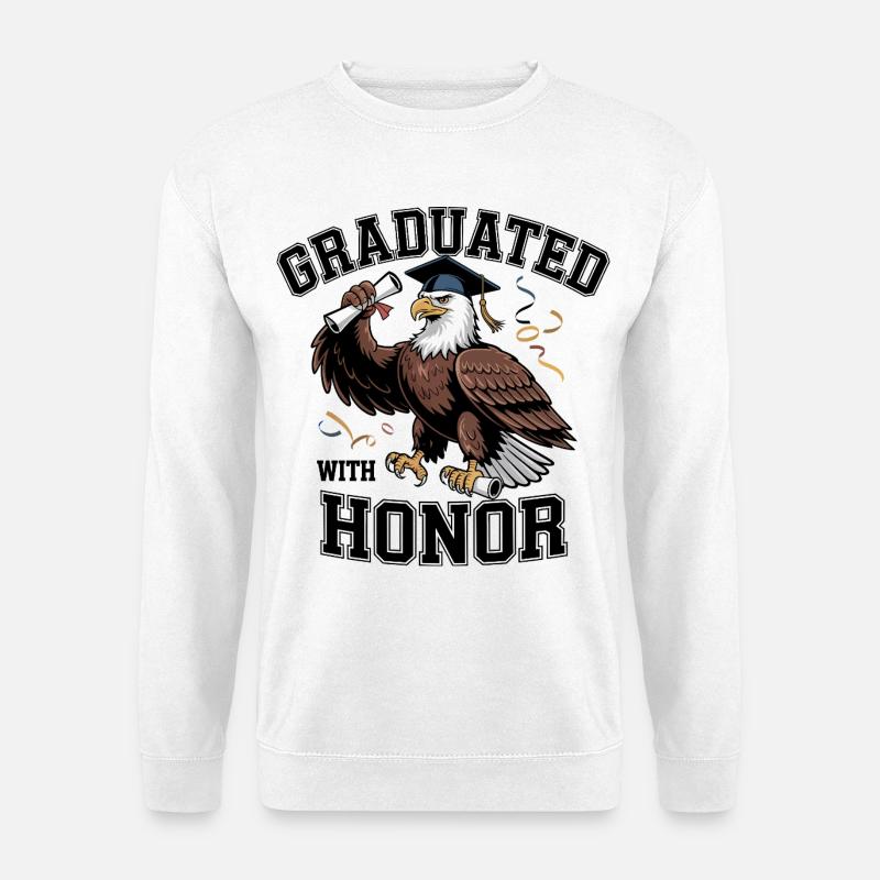 Graduation Eagle - Unisex Sweatshirt - white