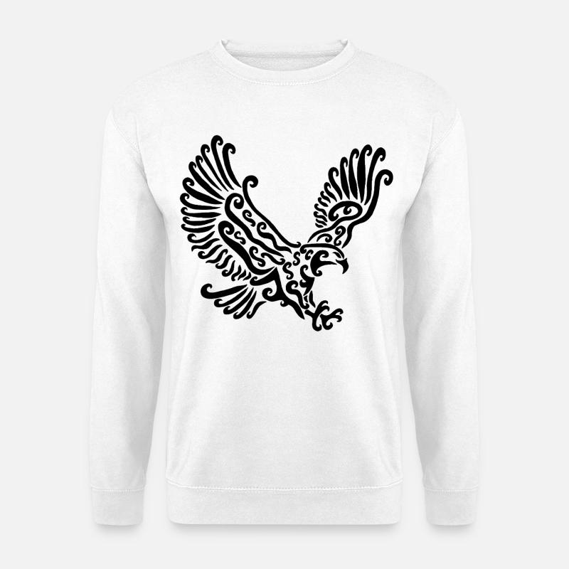 Schwarzer Adler - Unisex Pullover - Weiß