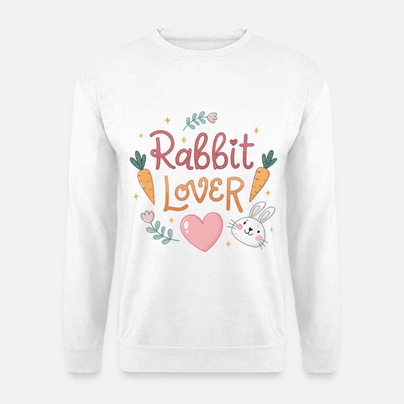 Kaninchen verliebt in Karotten - Unisex Pullover - Weiß