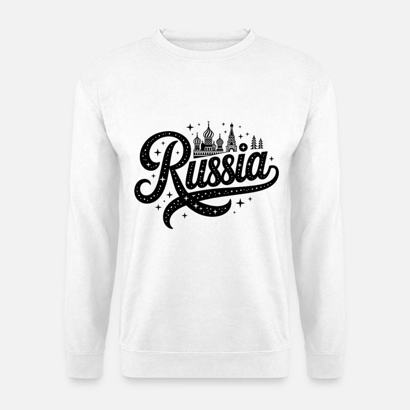 Russland - Souvenir Design - Unisex Pullover - Weiß