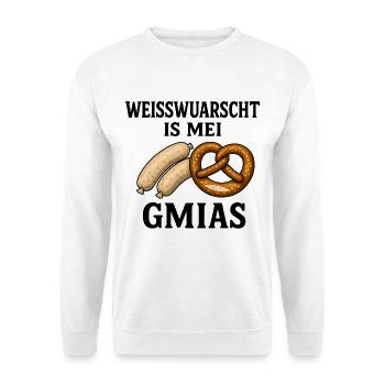 Weisswuarscht is mei Gmias - Unisex Sweatshirt - white - Front