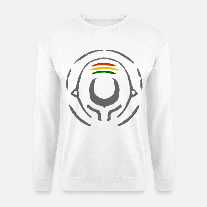 Abstraktes Reggae Kreismuster  - Unisex Pullover - Weiß
